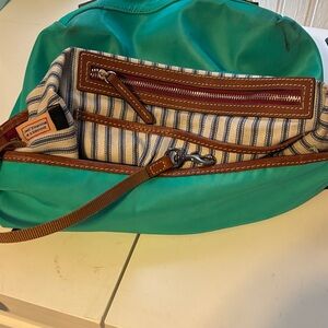 Dooney & Bourke Turquoise and Brown Tote